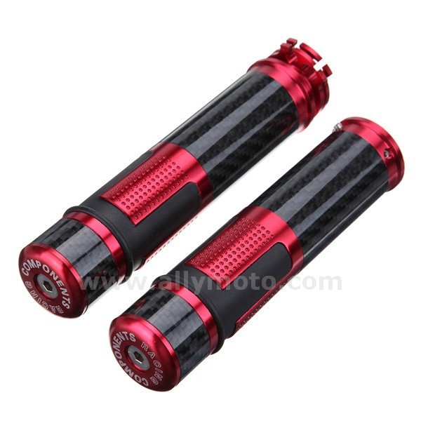 98 Motorcycle 7-8 Inch 22Mm Cnc Carbon Fiber Handlebar Hand Grips@2